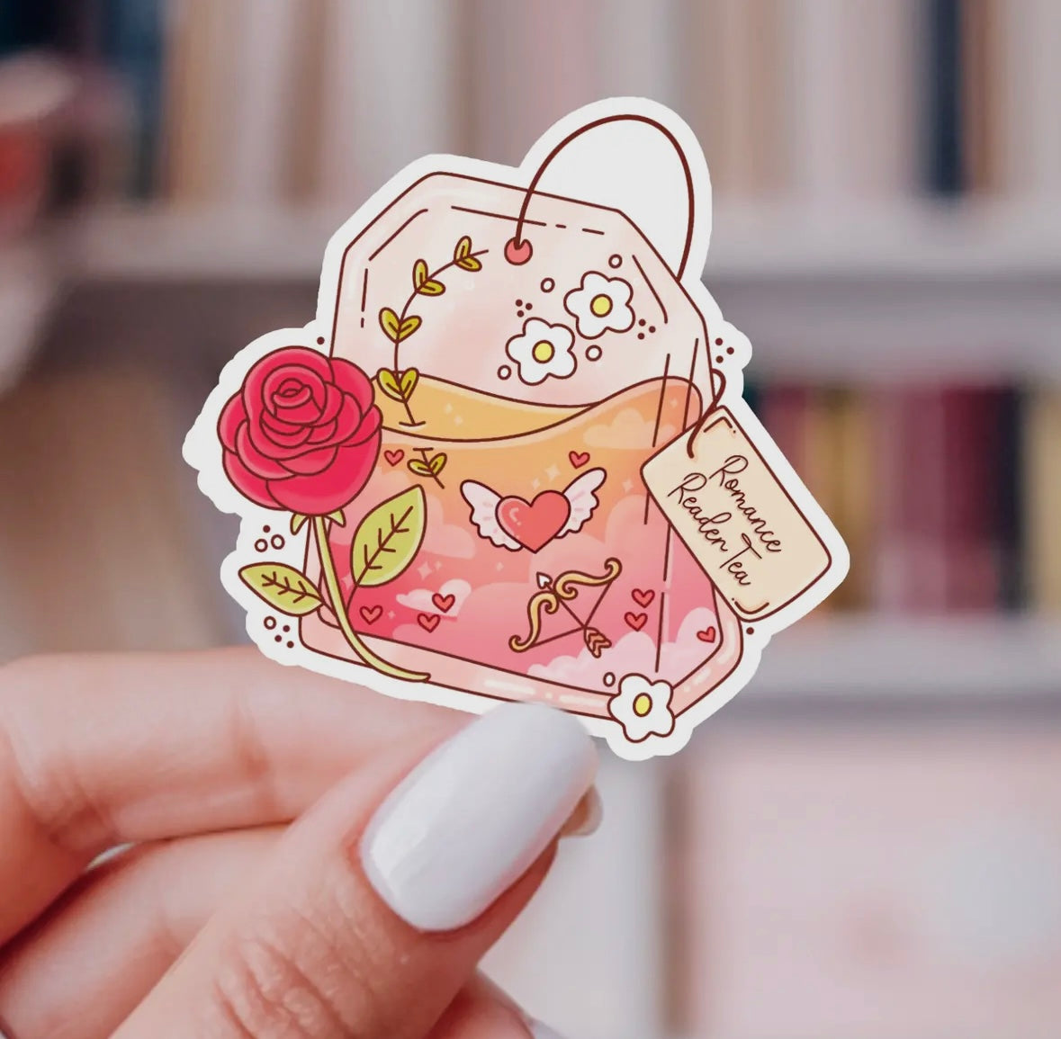 Romance Reader Tea Sticker