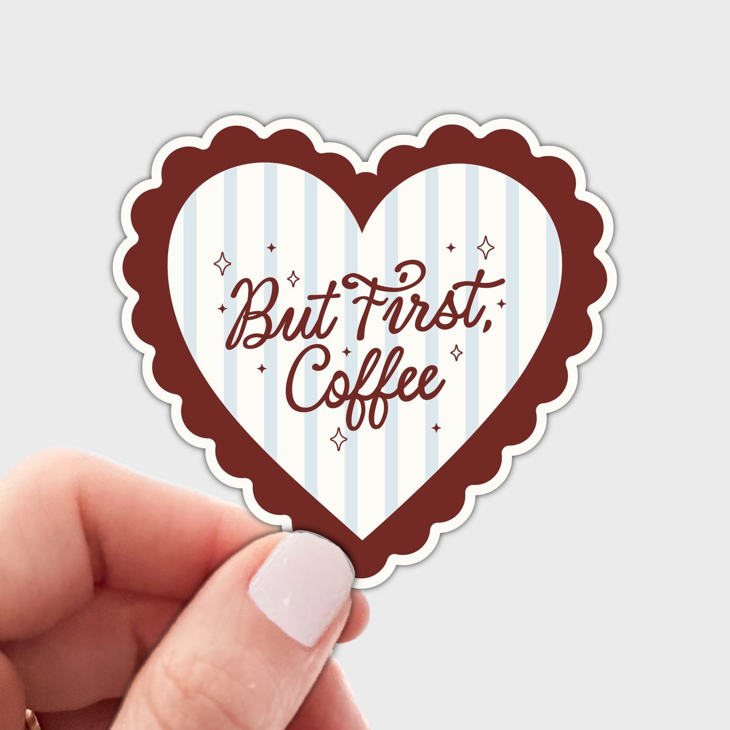 But First, Coffee Sticker - shop, coquette, cafe, women