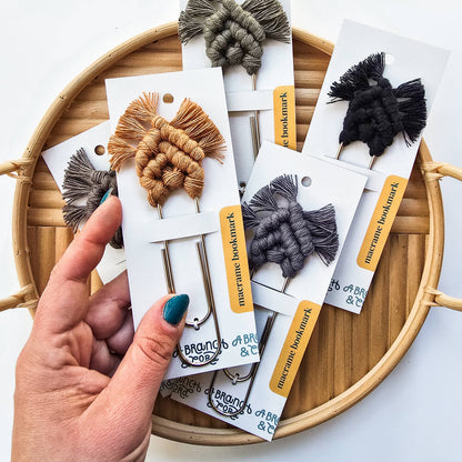 Handmade Macrame Bookmark – Boho Clip for Book Lovers: Fruit Punch