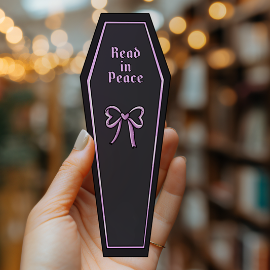 Read In Peace Die-cut Bookmark | Midnight Reader
