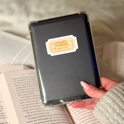 Grumpy Sunshine Book Club Book Reader Sticker – 3" Waterproof Bookish Sticker with Holo Overlay – Reading, Books, Reader Gift, Book Lover