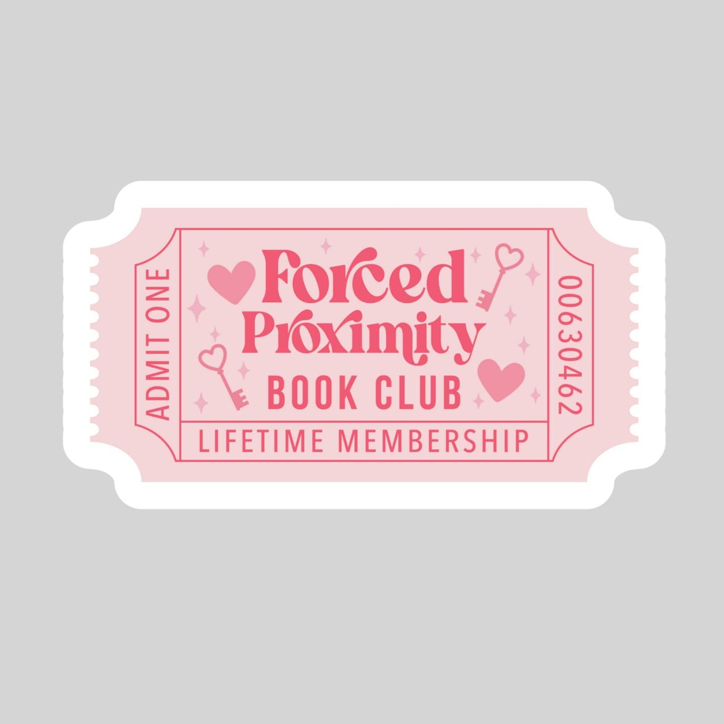 Forced Proximity Book CLub Book Reader Sticker – 3" Waterproof Bookish Sticker with Holo Overlay – Reading, Books, Bookstore Merch