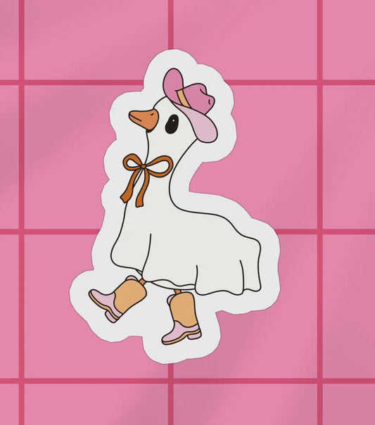 Cowboy Goose Sticker
