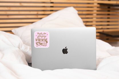 Books Are My Love Language Sticker - bookstore, reading
