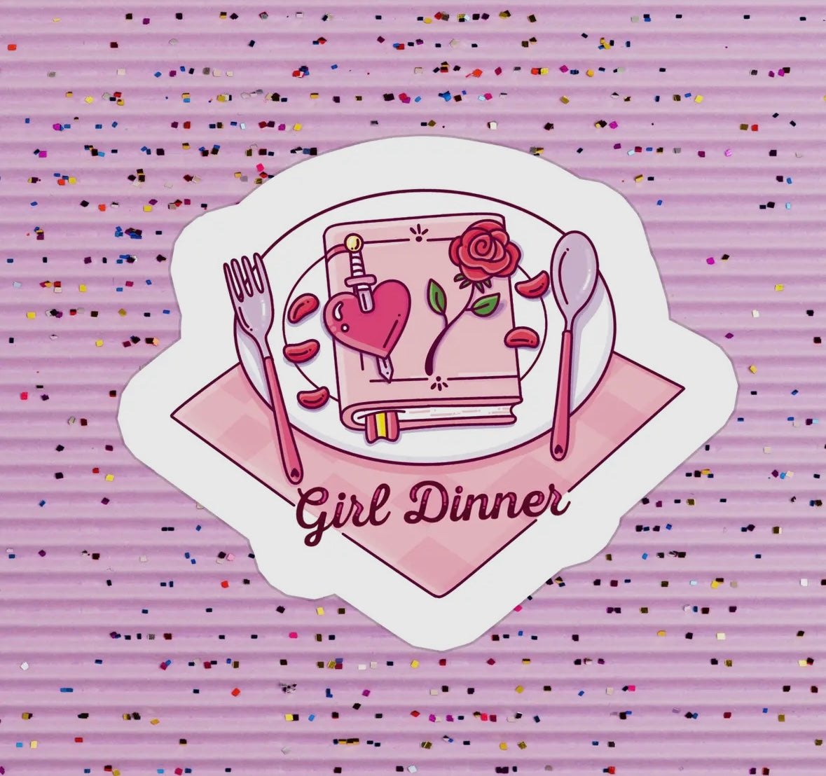 Girl Dinner Sticker