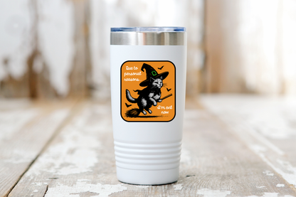 Due to Personal Reasons, I'm Evil Now Sticker - cat, witch