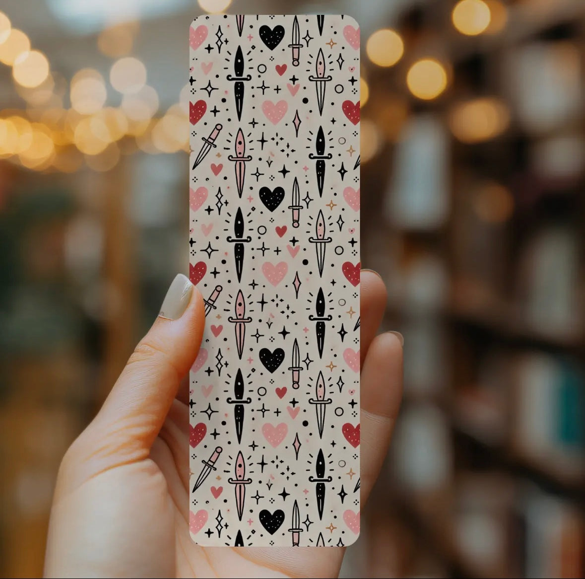 Hearts & Dagger Bookmark