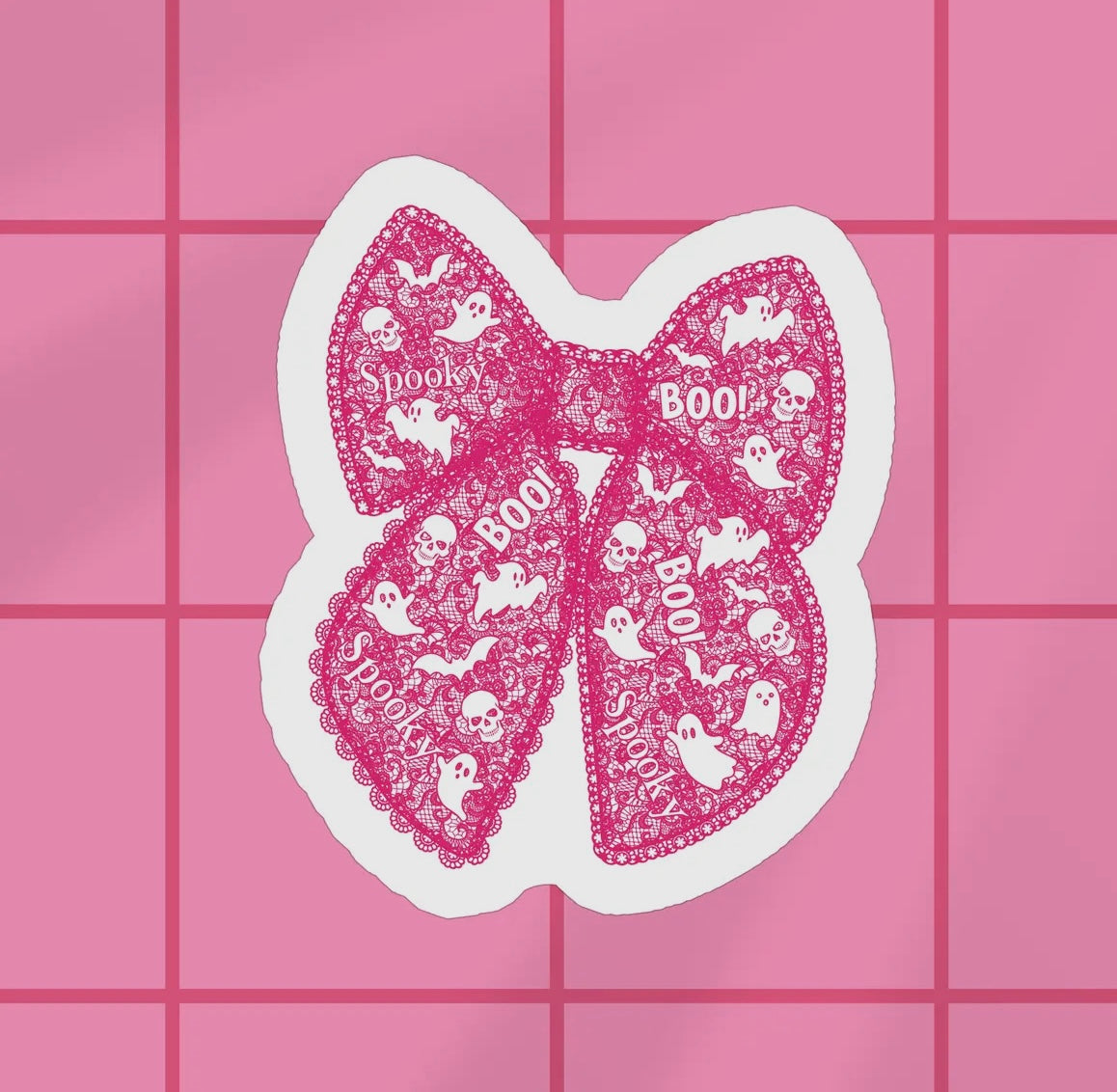 Boo Bow Sticker