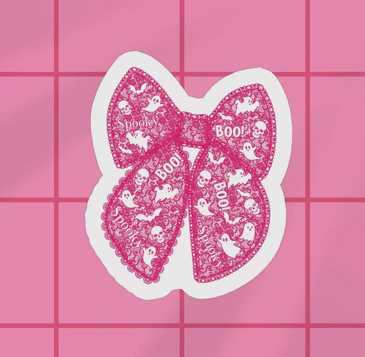 Boo Bow Sticker