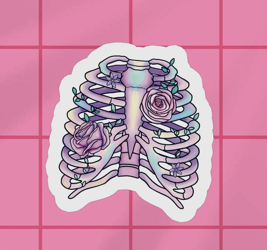 Floral Ribcage Sticker