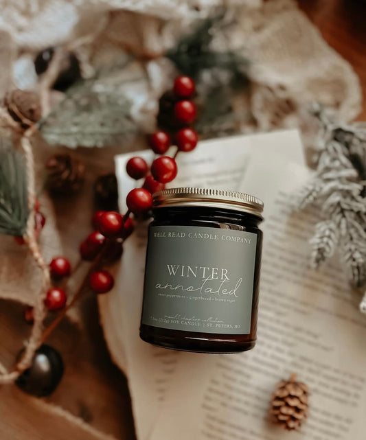 Winter Annotated Candle | Well Read Candle Company