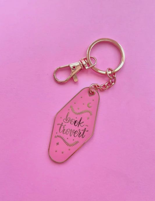 Book-Trovert Motel Keychain | Pink