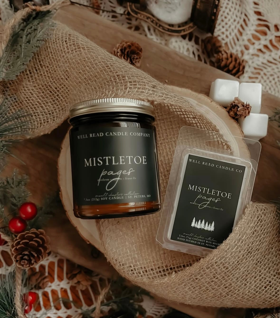 Mistletoe Pages Candle | Well Read Candle Company