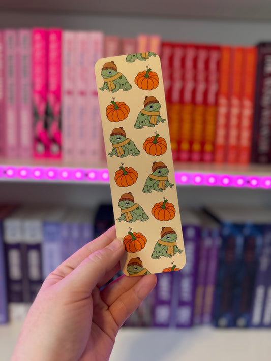 Frogs & Pumpkin Bookmark