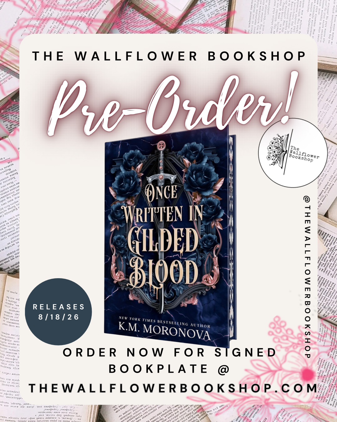 Once Written in Gilded Blood (SIGNED BOOKPLATE) (PRE•ORDER) | KM Moronova