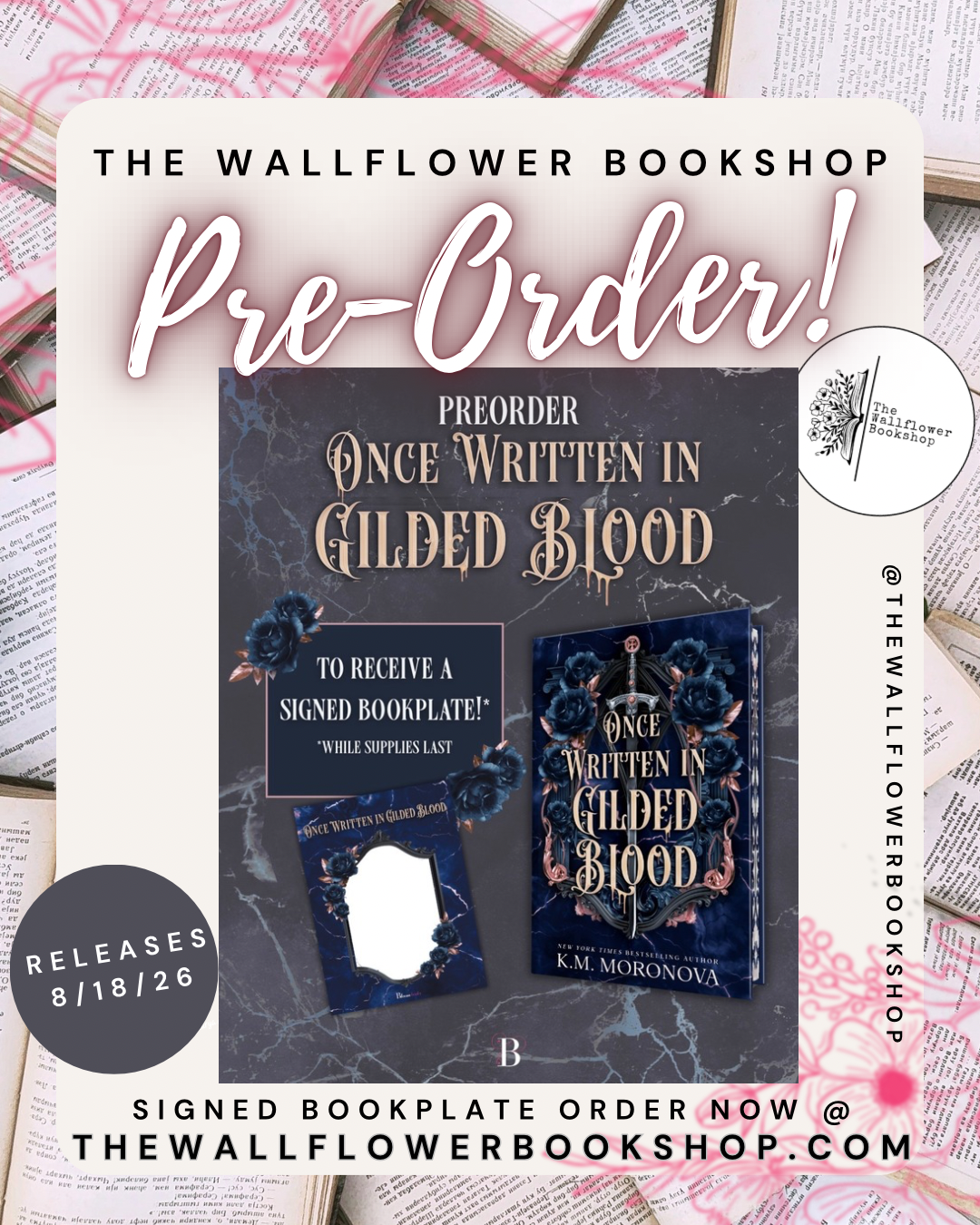 Once Written in Gilded Blood (SIGNED BOOKPLATE) (PRE•ORDER) | KM Moronova