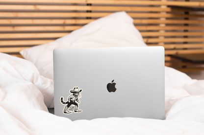 Oh Hell Naw Sticker - kitty, kitten, cat, cowboy, cowgirl