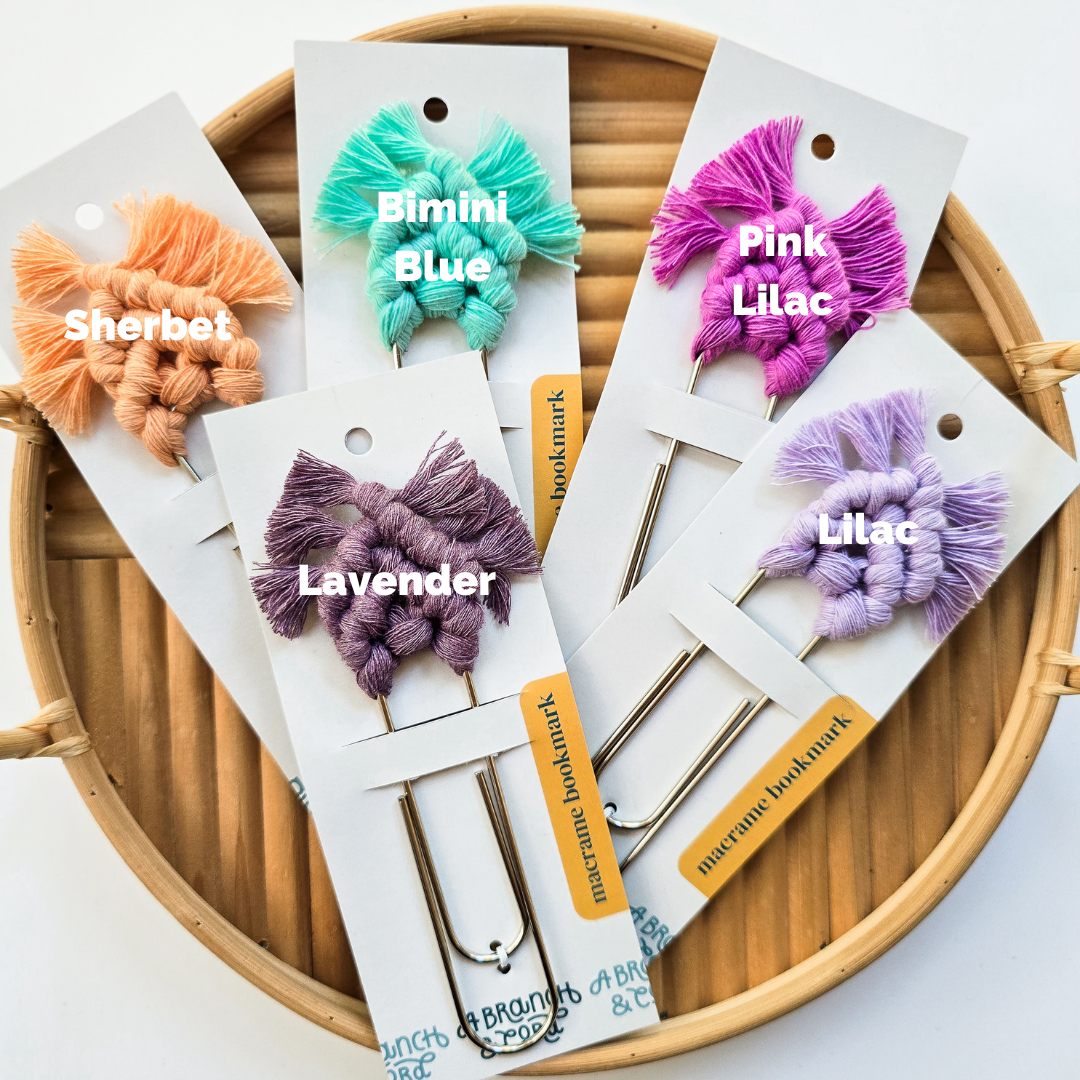 Handmade Macrame Bookmark – Boho Clip for Book Lovers: Copper