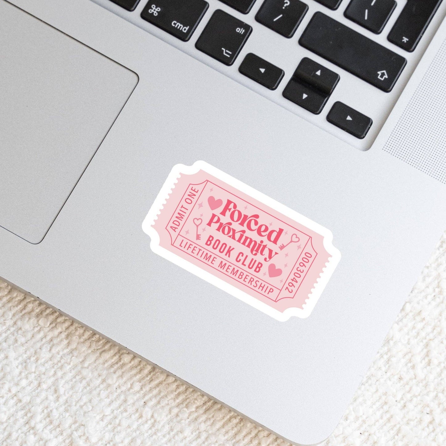 Forced Proximity Book CLub Book Reader Sticker – 3" Waterproof Bookish Sticker with Holo Overlay – Reading, Books, Bookstore Merch