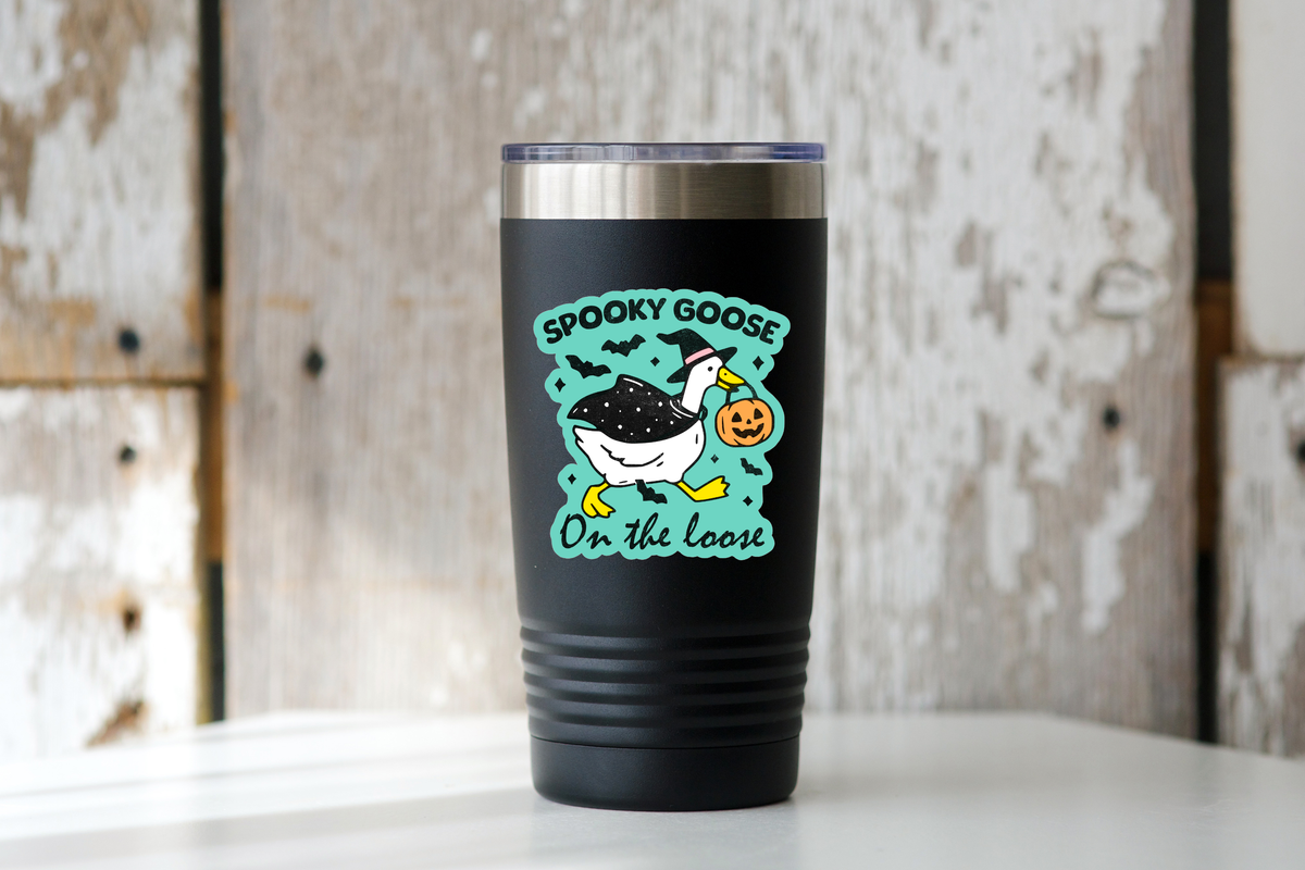Spooky Goose on the Loose Sticker - silly, halloween, fall